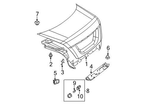 2014 Mercedes-Benz CL65 AMG Interior Trim - Trunk Lid Diagram