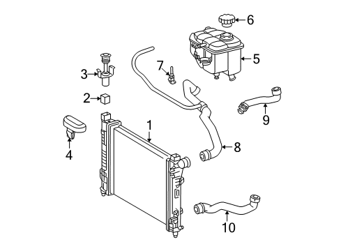 2005 Mercedes-Benz C320 Radiator & Components