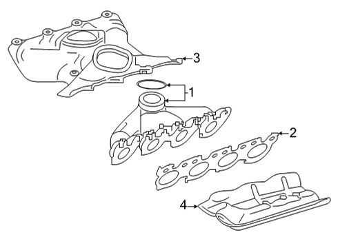 2021 Mercedes-Benz GLC63 AMG Exhaust Manifold Diagram 2