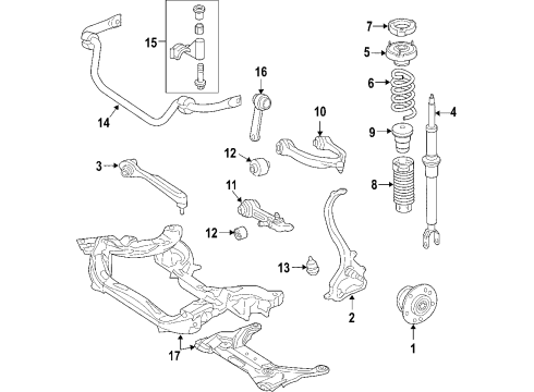 2008 Mercedes-Benz CLS63 AMG Front Suspension, Control Arm Diagram 2