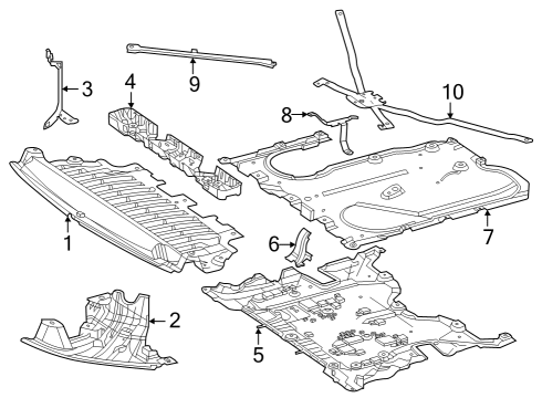 2024 Mercedes-Benz C43 AMG Splash Shields Diagram