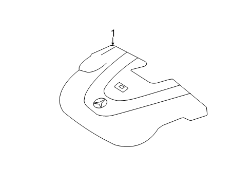 2008 Mercedes-Benz R350 Engine Appearance Cover Diagram