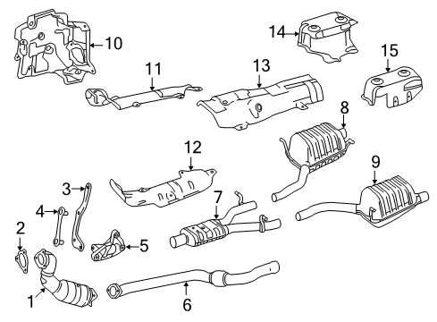 Rear Muffler Diagram for 172-491-19-01