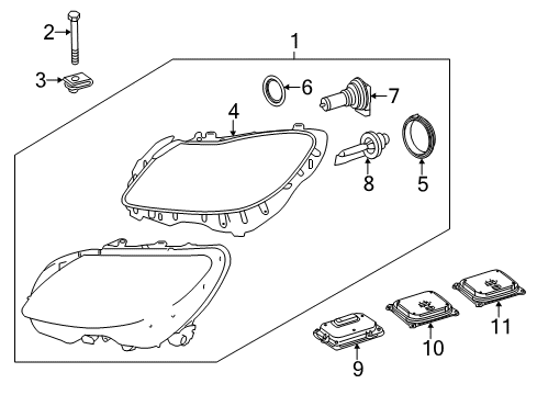 2014 Mercedes-Benz CL63 AMG Headlamps, Headlamp Washers/Wipers, Lighting Diagram