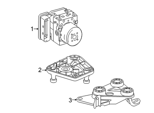 2024 Mercedes-Benz C43 AMG ABS Components Diagram