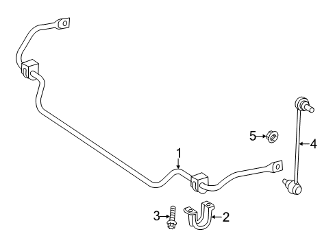 2020 Mercedes-Benz SLC43 AMG Stabilizer Bar & Components - Front Diagram