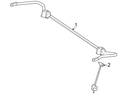 2022 Mercedes-Benz EQB 300 Stabilizer Bar & Components - Rear Diagram