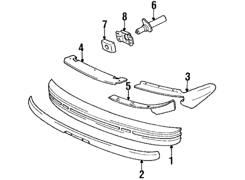 Energy Absorber Mount Diagram for 123-880-01-76