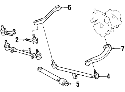 1987 Mercedes-Benz 560SL Steering Gear & Linkage Diagram