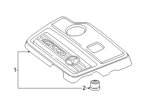 2016 Mercedes-Benz GLA250 Engine Appearance Cover Diagram 1