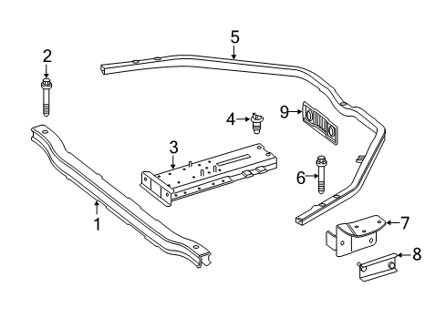 Front Crossmember Diagram for 205-610-01-17