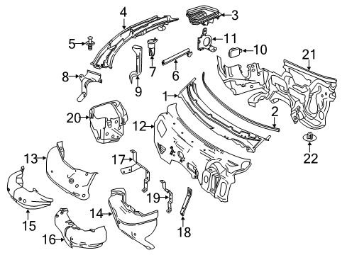 2015 Mercedes-Benz SLK350 Cowl Diagram