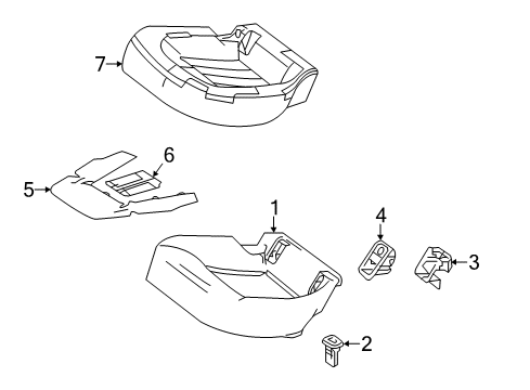 2015 Mercedes-Benz CLS400 Rear Seat Components Diagram 2