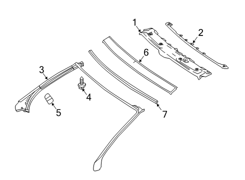 2020 Mercedes-Benz S560 Roof & Components Diagram 2