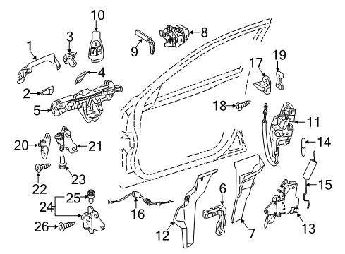 Lock Assembly Cover Diagram for 212-723-02-08