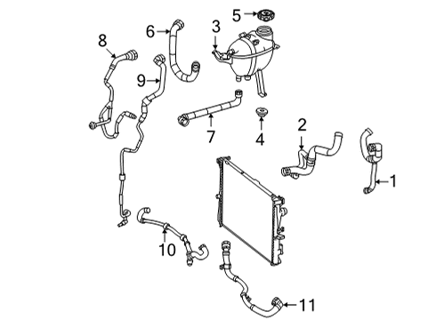 2021 Mercedes-Benz GLE580 Hoses & Lines Diagram