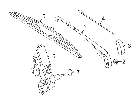 2015 Mercedes-Benz Sprinter 2500 Wiper & Washer Components Diagram 1