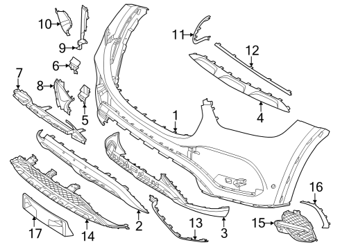 2024 Mercedes-Benz GLE53 AMG Bumper & Components - Front