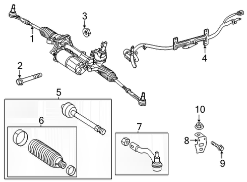 Inner Tie Rod Diagram for 907-460-63-00