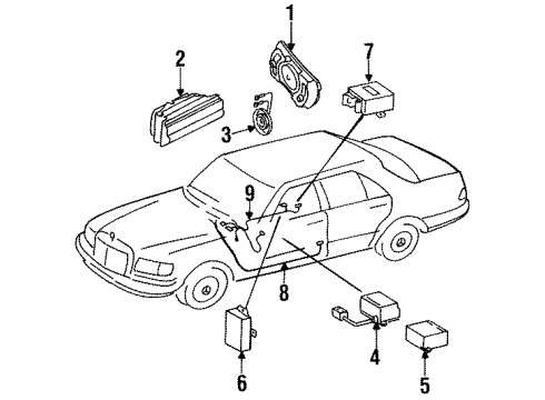 Passenger Air Bag Diagram for 126-860-04-05-7095