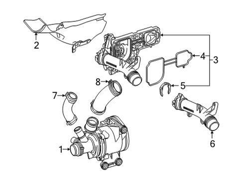 2021 Mercedes-Benz E53 AMG Water Pump Diagram 1