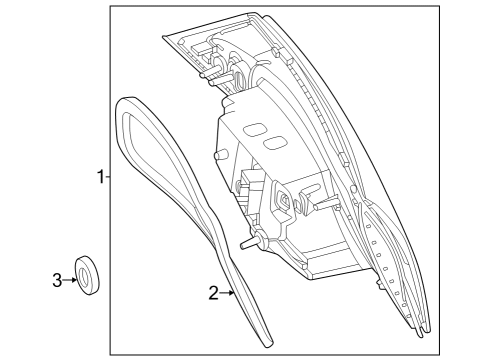 Tail Lamp Assembly Seal Diagram for 296-826-16-00