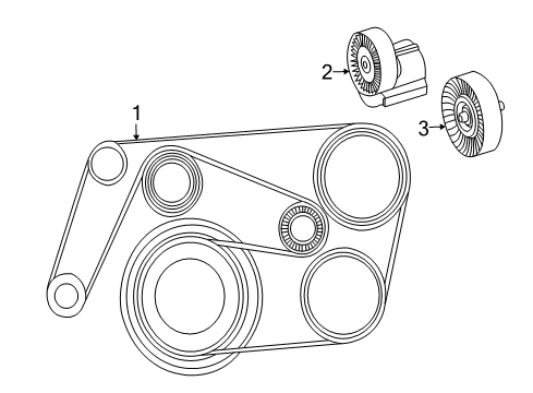 2004 Mercedes-Benz C230 Belts & Pulleys, Maintenance Diagram 2