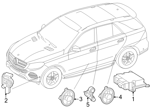 2023 Mercedes-Benz GLC300 Air Bag Components Diagram 3