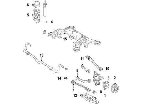 2011 Mercedes-Benz E550 Rear Suspension, Control Arm Diagram 5