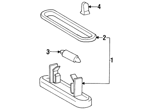 1988 Mercedes-Benz 190E License Lamps