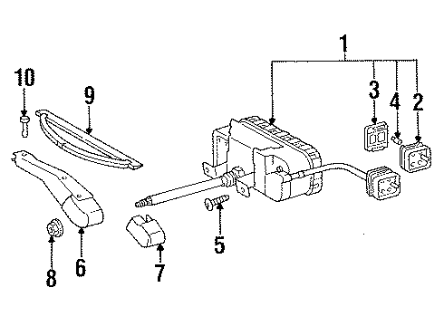 Wiper Motor Nut Diagram for 304035-006001