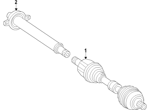 2022 Mercedes-Benz GLB250 Front Axle