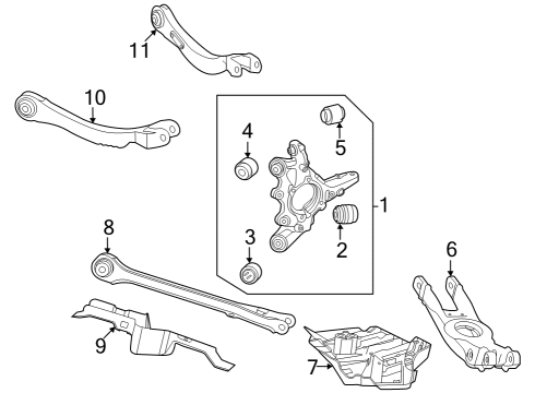 2023 Mercedes-Benz EQS 450 SUV Rear Suspension Diagram