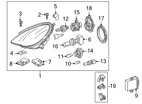 2010 Mercedes-Benz SLK55 AMG Headlamps, Headlamp Washers/Wipers, Lighting Diagram