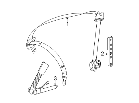 2012 Mercedes-Benz R350 Seat Belt Diagram 1