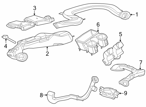 2024 Mercedes-Benz EQS 580 SUV Ducts Diagram 1