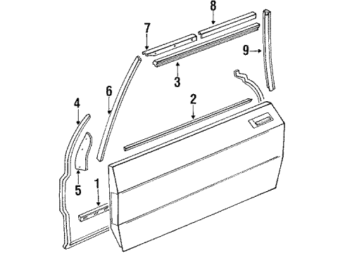 Side Molding Diagram for 107-720-01-80