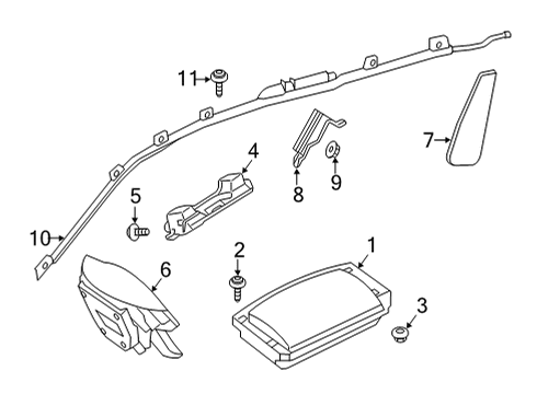 2020 Mercedes-Benz GLC63 AMG Air Bag Components Diagram 2