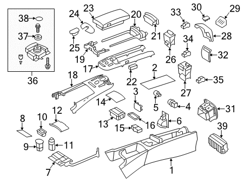 2013 Mercedes-Benz S600 Bulbs Diagram 1