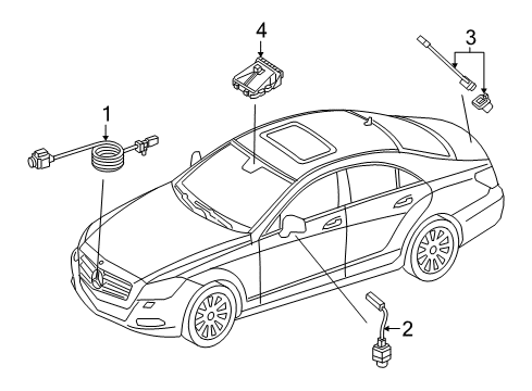 2016 Mercedes-Benz CLS400 Parking Aid Diagram 3