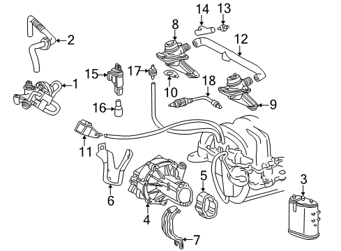 2003 Mercedes-Benz CL55 AMG Emission Components Diagram