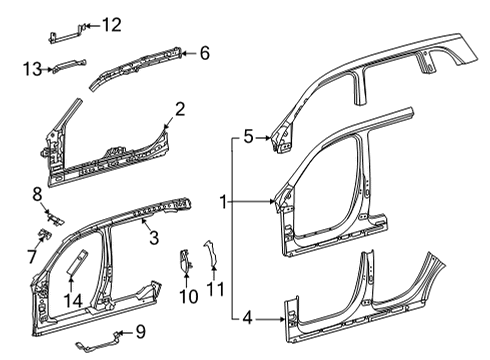 2022 Mercedes-Benz GLB250 Aperture Panel Diagram