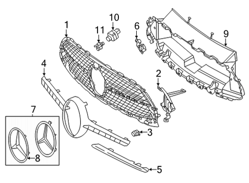 2024 Mercedes-Benz C43 AMG Grille & Components