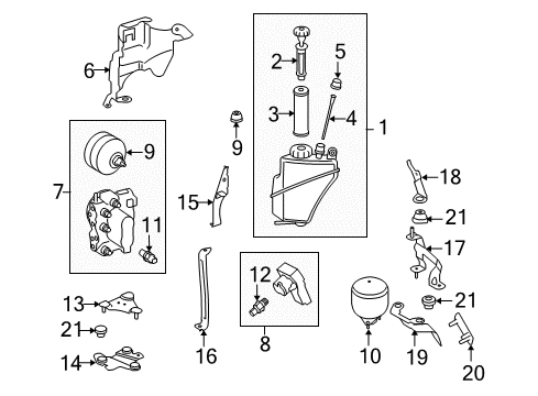 2007 Mercedes-Benz S550 Auto Leveling Components Diagram