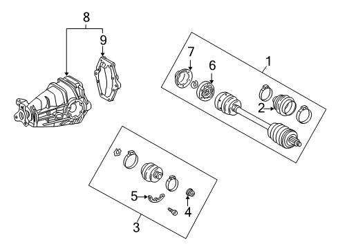 1998 Mercedes-Benz CLK320 Axle & Differential - Rear Diagram