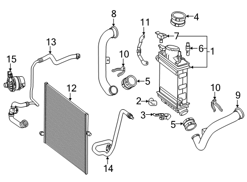 2019 Mercedes-Benz S560e Intercooler, Cooling Diagram