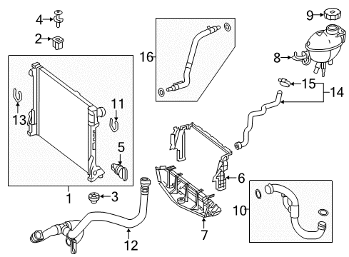 2015 Mercedes-Benz E400 Radiator & Components