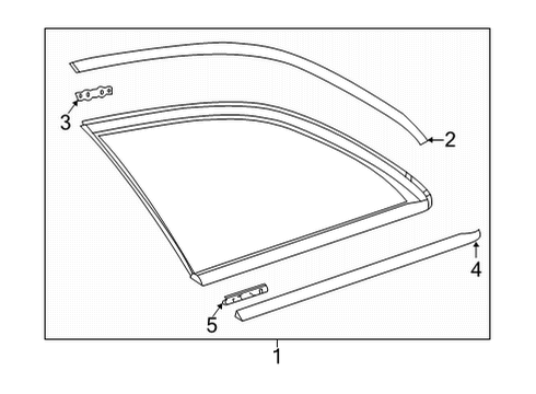 2023 Mercedes-Benz E450 Glass & Hardware - Quarter Panel Diagram 3