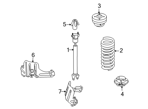 2011 Mercedes-Benz ML350 Shocks & Components - Rear Diagram 2