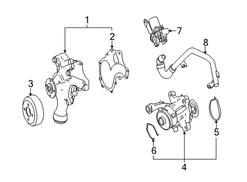 2014 Mercedes-Benz C63 AMG Water Pump Diagram 2